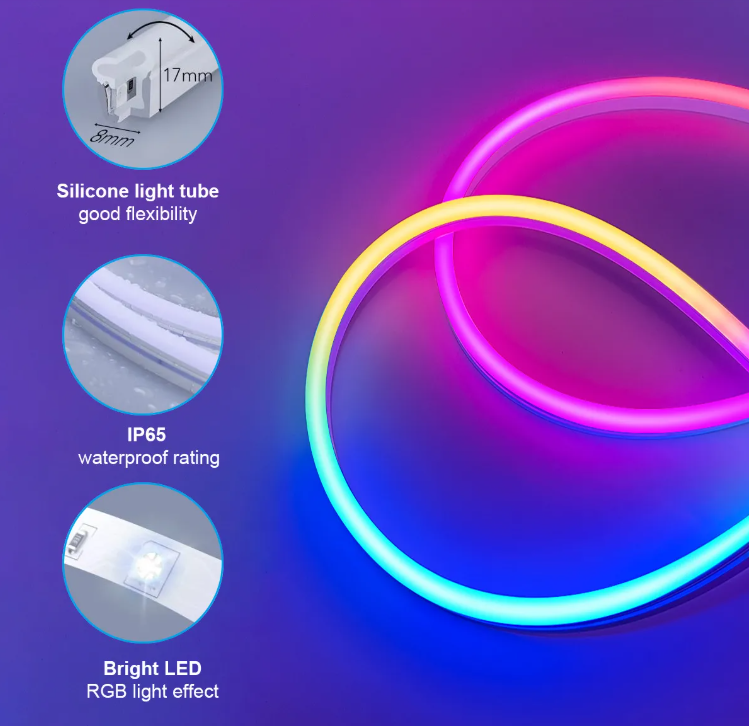 Smart WiFi LED Neon Strip — App & Voice Control