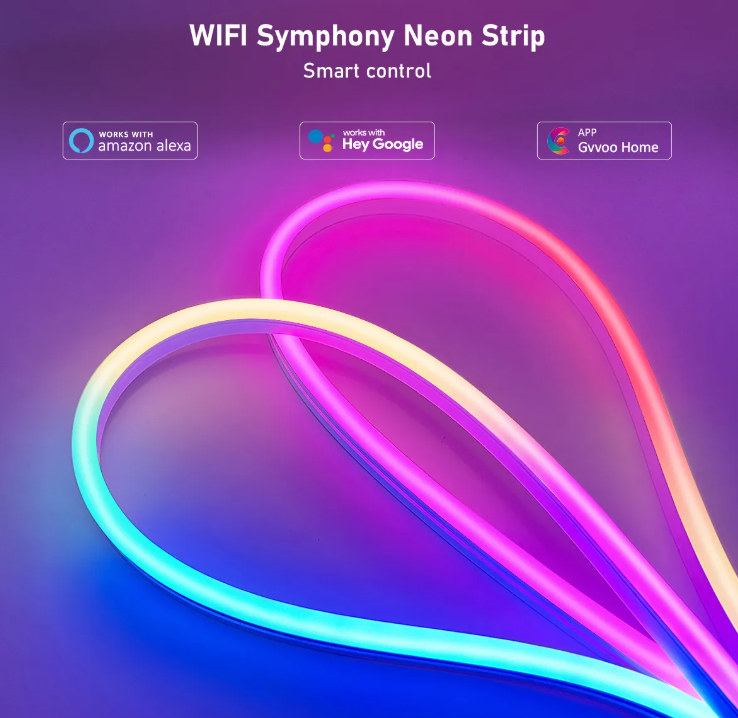 Smart WiFi LED Neon Strip — App & Voice Control
