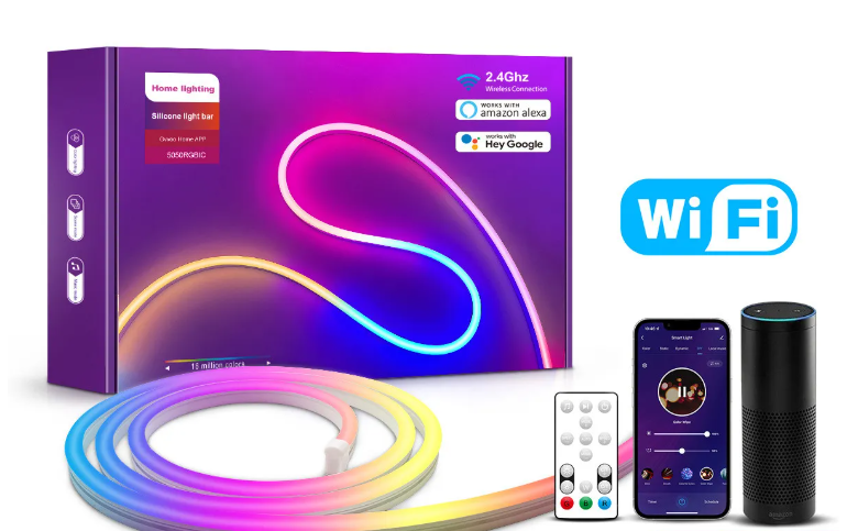 Smart WiFi LED Neon Strip — App & Voice Control