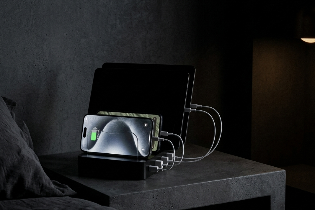 4-Port USB Charging Station — Fast Charging Dock for Multiple Devices