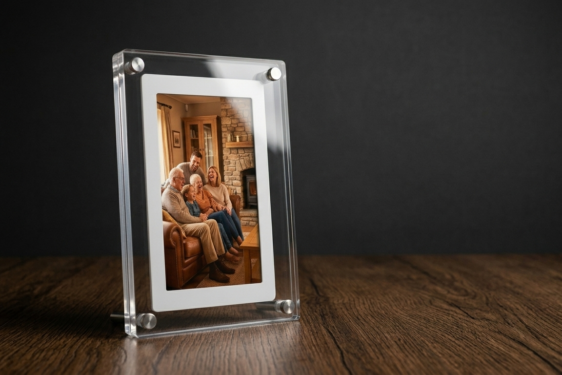5-inch Digital Photo Frame — Auto-Rotate & Video Player