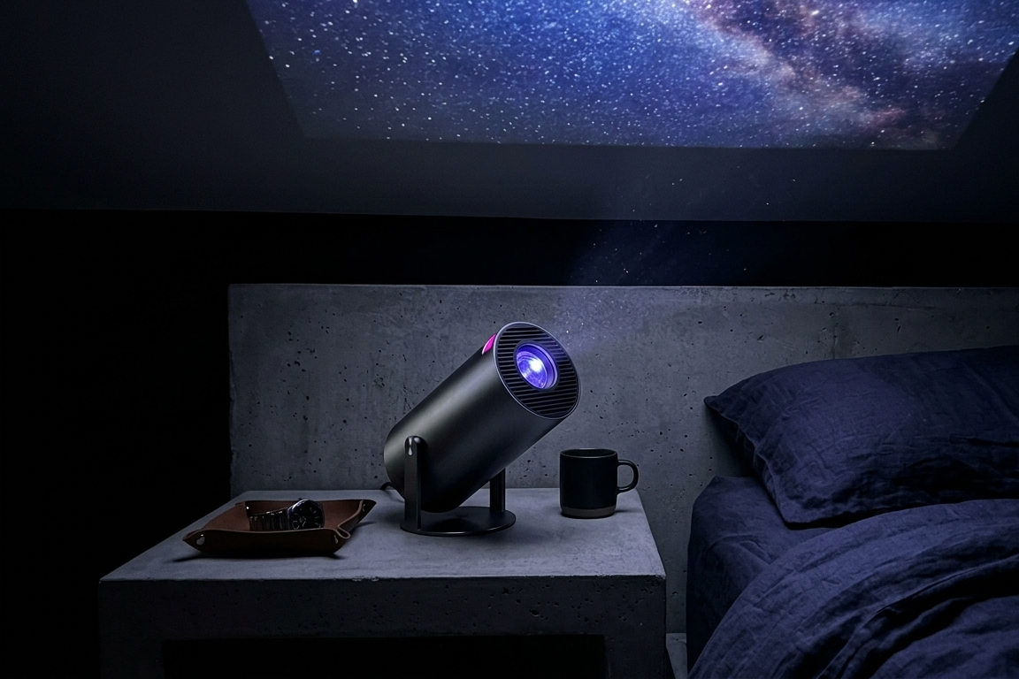 Portable Mini Projector — 1080P Support, 180° Rotation