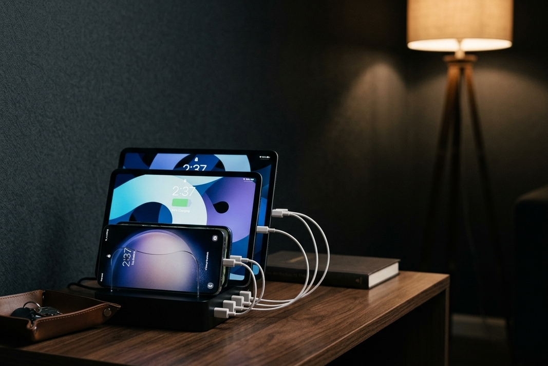 4-Port USB Charging Station — Fast Charging Dock for Multiple Devices