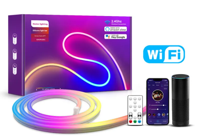 Smart WiFi LED Neon Strip — App & Voice Control